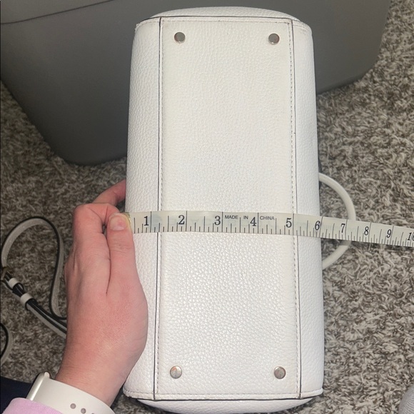 kate spade white pebbled leather satchel handbag - Picture 7 of 7